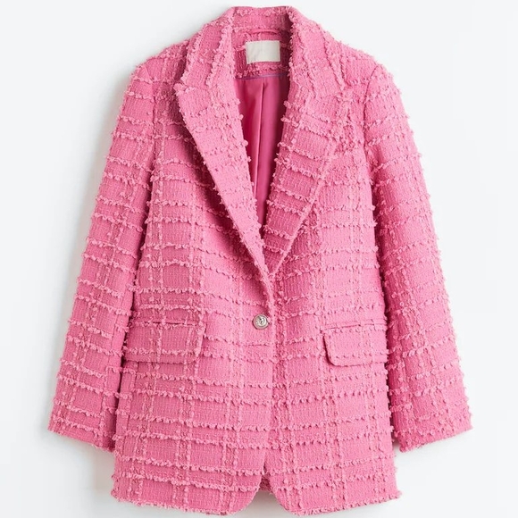 Pink Textured Women's Jacket - Picture 2 of 2